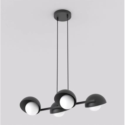 Kábelen függő csillár BOOM 4xG9/8W/230V fekete