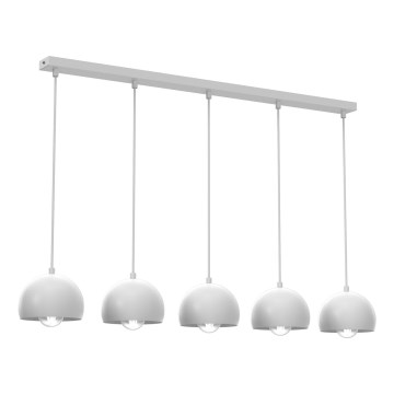 Kábelen függő csillár SOOL 5xE27/15W/230V fehér