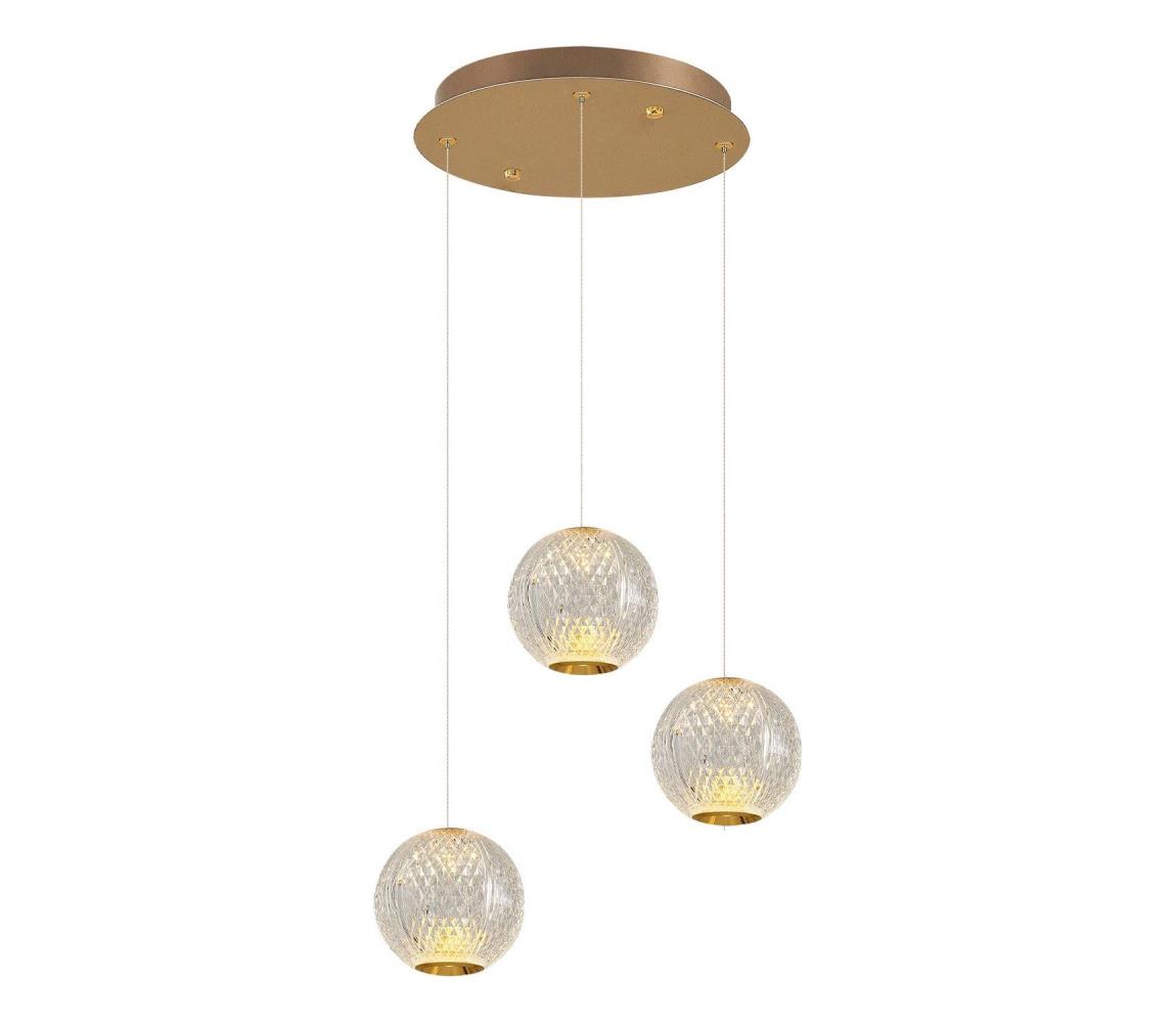 Kábelen függő LED csillár CREMONA 3xLED/5W/230V 3000K aranyszínű 414LRC1382