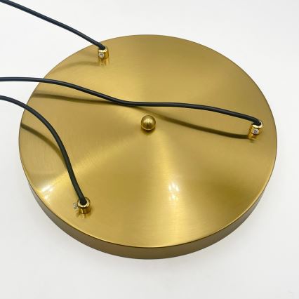 Kábeles CRISTAL csillár 3xE14/15W/230V sárgaréz/füstfekete