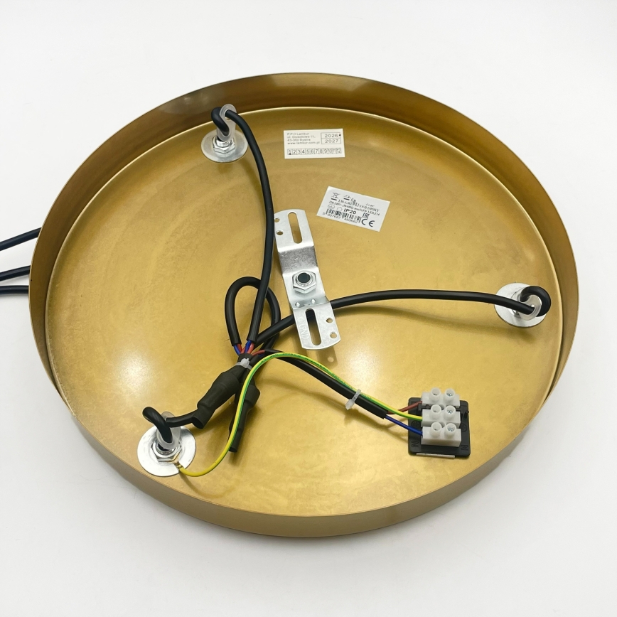 Kábeles CRISTAL csillár 3xE14/15W/230V sárgaréz/füstfekete