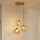 Kábeles CRISTAL csillár 3xE14/15W/230V sárgaréz/füstös bézs