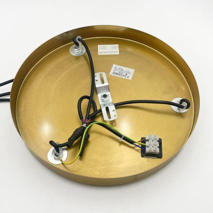Kábeles CRISTAL csillár 3xE14/15W/230V sárgaréz/füstös bézs