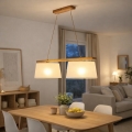 Kábeles csillár AIDA 2xE27/60W/230V, átmérő 35 cm, tölgy