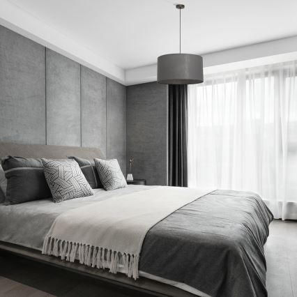 Kábeles csillár ALBA 1xE27/15W/230V Ø 45 cm szürke