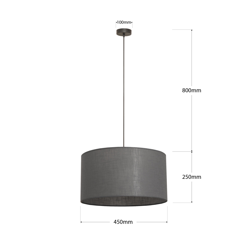 Kábeles csillár ALBA 1xE27/15W/230V Ø 45 cm szürke