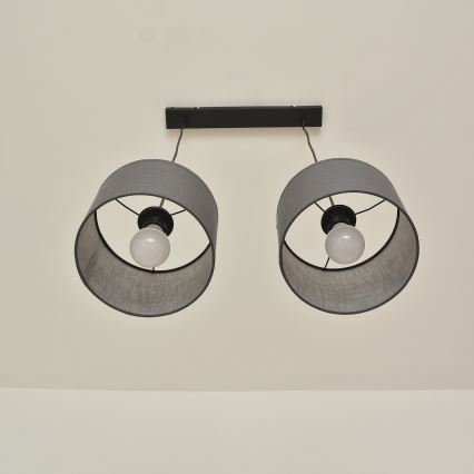 Kábeles csillár ALBA 2xE27/15W/230V szürke