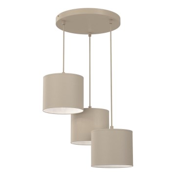 Kábeles csillár ARDEN 3xE27/15W/230V, átm. 30 cm, bézs