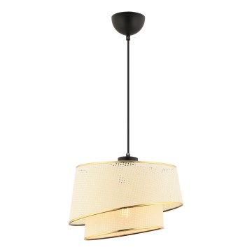 Kábeles csillár BARETTE 1xE27/60W/230V krémszínű/arany