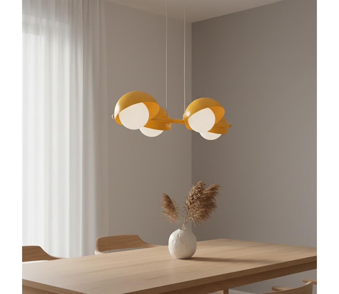 EMIBIG Kábeles csillár BOOM 4xG9/8W/230V narancssárga 1591/4