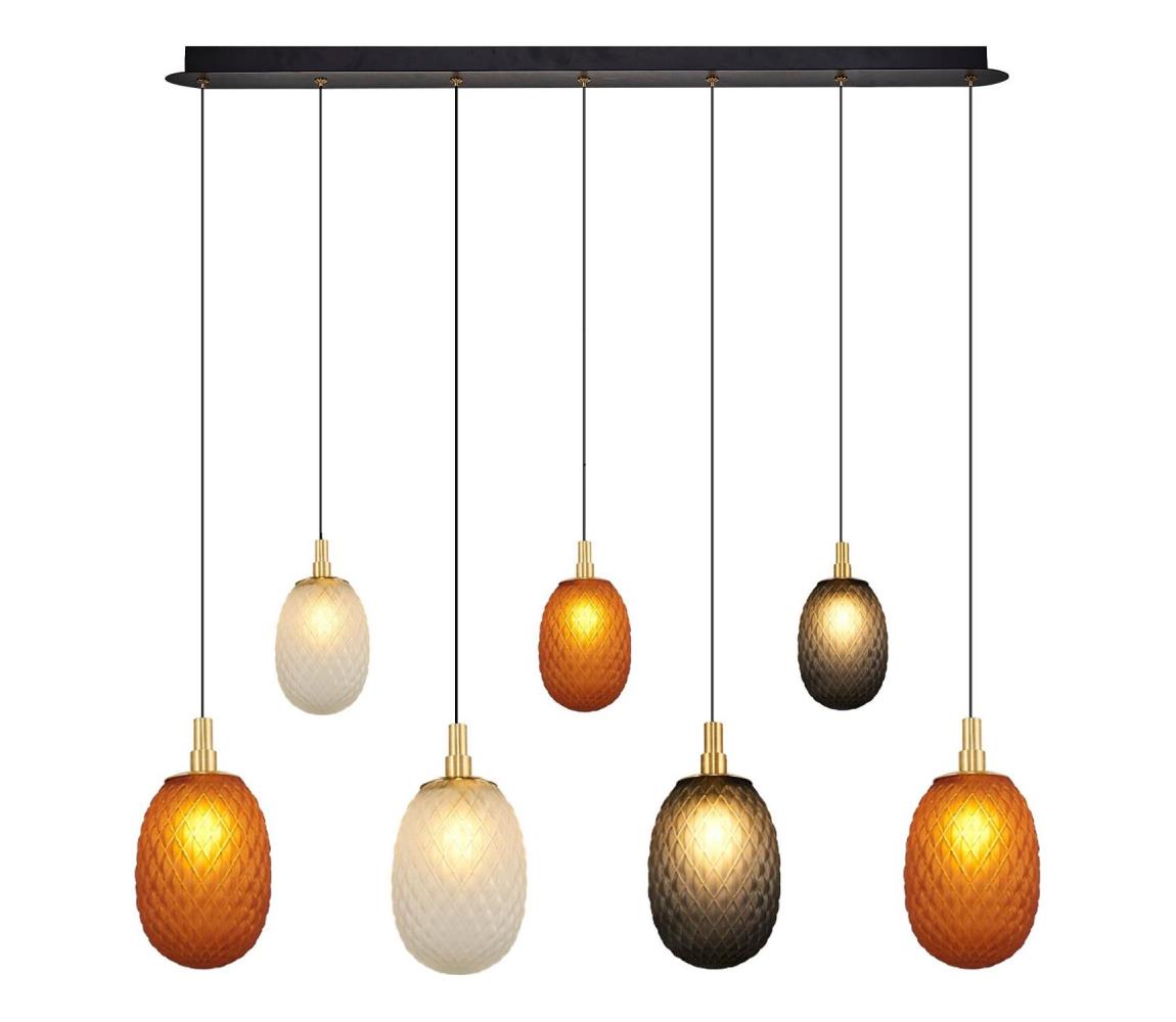 Kábeles csillár CACTUS 7xG9/5W/230V réz/szürke/fehér 414LRC1986