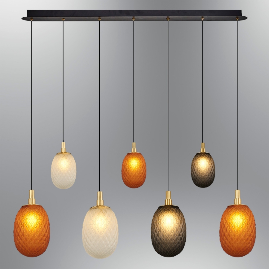 Kábeles csillár CACTUS 7xG9/5W/230V réz/szürke/fehér