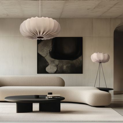 Kábeles csillár CAFEE 1xE27/40W/230V, átmérő 66 cm, bézs