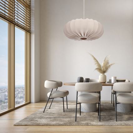 Kábeles csillár CAFEE 1xE27/40W/230V, átmérő 66 cm, bézs