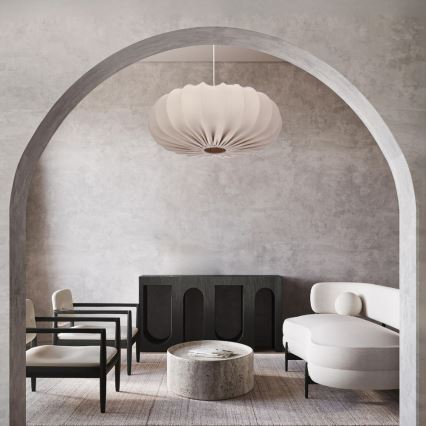 Kábeles csillár CAFEE 1xE27/40W/230V, átmérő 66 cm, bézs