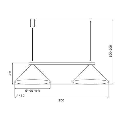 Kábeles csillár CAPITAL 2xGX53/15W/230V zöld