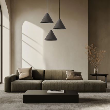 Kábeles csillár CONO 1xE27/40W/230V, ébenfurnér