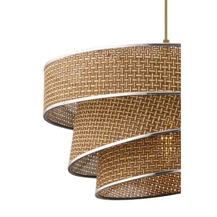 Kábeles csillár COUPER 1xE27/60W/230V barna/fényes króm