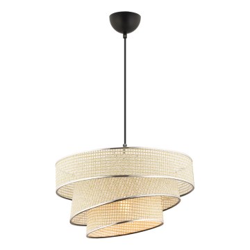 Kábeles csillár COUPER 1xE27/60W/230V, krémszínű/fényes króm