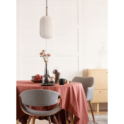 Kábeles csillár CRESTO 1xE27/40W/230V fehér/arany