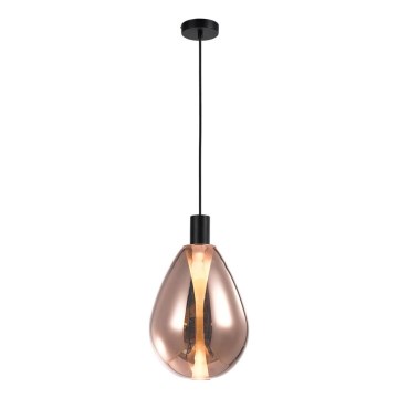Kábeles csillár DENSO 1xG9/5W/230V átm. 20 cm réz/fekete