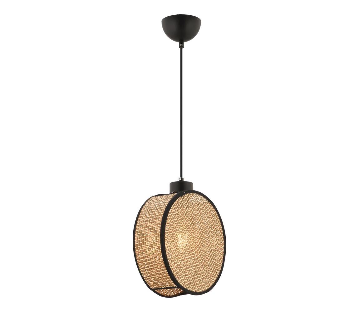 Kábeles csillár DRUM 1xE27/60W/230V barna/fekete 390FLH2526