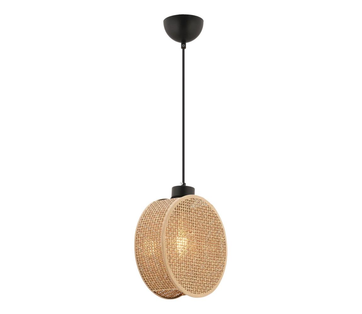 Kábeles csillár DRUM 1xE27/60W/230V barna 390FLH2525