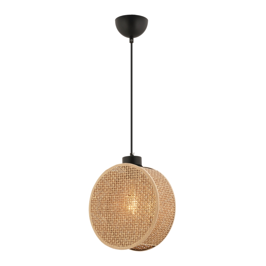 Kábeles csillár DRUM 1xE27/60W/230V barna