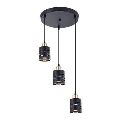 Kábeles csillár ELEN 3xE27/35W/230V átm. 29 cm fekete/arany