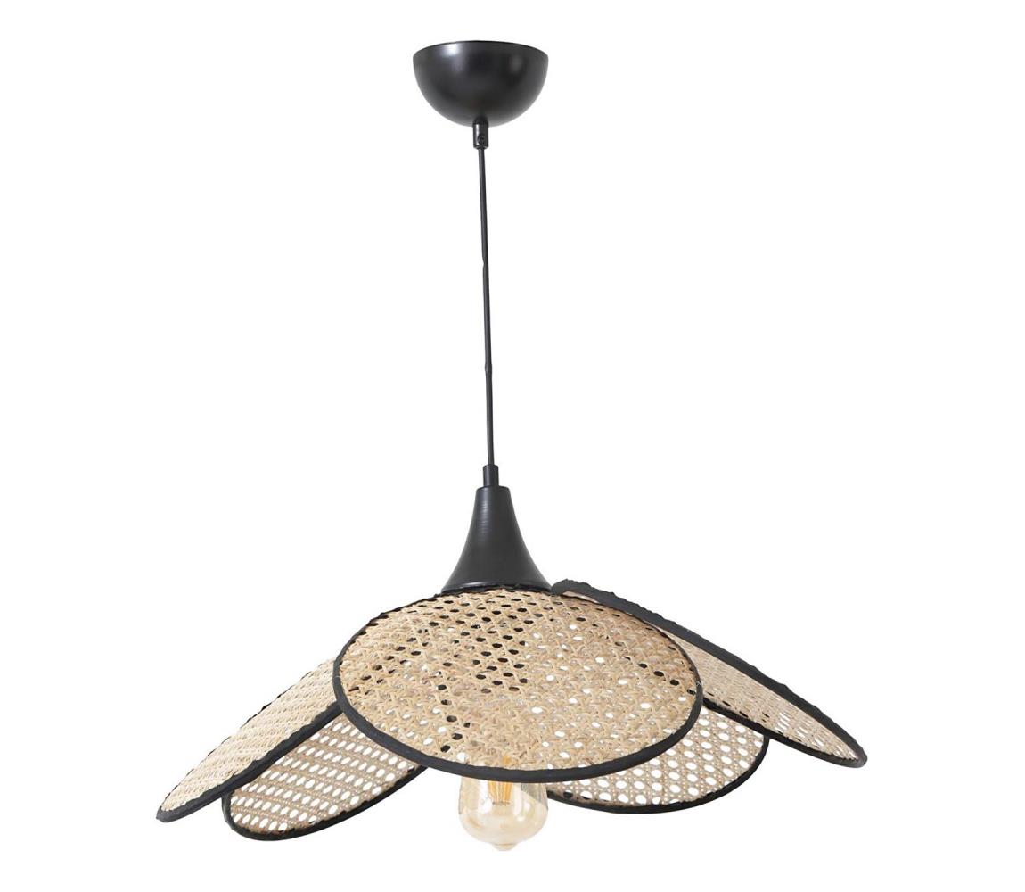 Kábeles csillár FUME 1xE27/40W/230V átm. 45 cm fekete/bézs 846STL1883