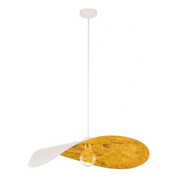 Kábeles csillár LEAF 1xE27/15W/230V fehér/arany