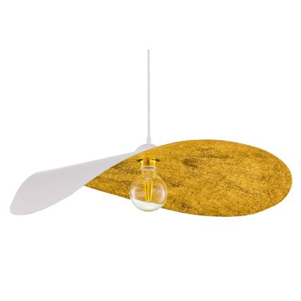 Kábeles csillár LEAF 1xE27/15W/230V fehér/arany