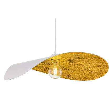 Kábeles csillár LEAF 1xE27/15W/230V fehér/arany