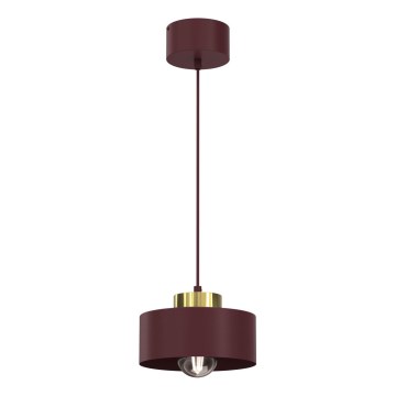 Kábeles csillár MARTI 1xE27/15W/230V bordó/arany