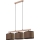 Kábeles csillár MERCEDES 3xE27/40W/230V barna/tölgy