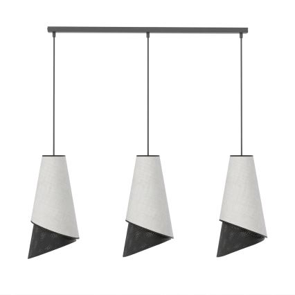 Kábeles csillár MODA 3xE27/15W/230V szürke/fekete