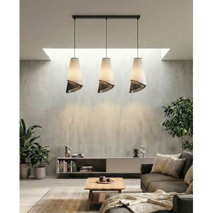 Kábeles csillár MODA 3xE27/15W/230V szürke/fekete