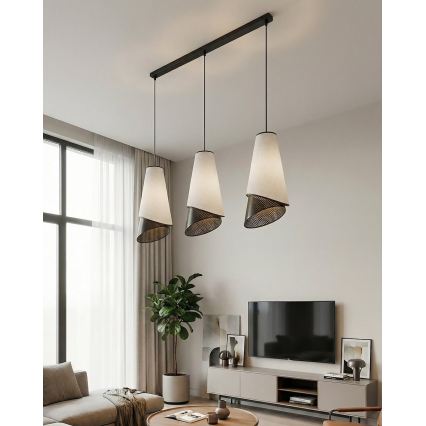 Kábeles csillár MODA 3xE27/15W/230V szürke/fekete