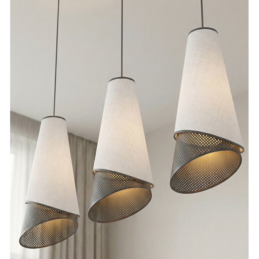 Kábeles csillár MODA 3xE27/15W/230V szürke/fekete