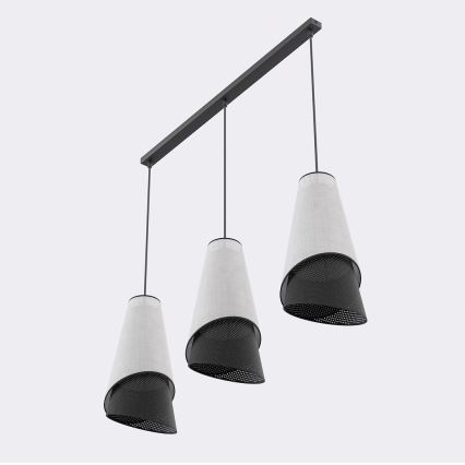 Kábeles csillár MODA 3xE27/15W/230V szürke/fekete