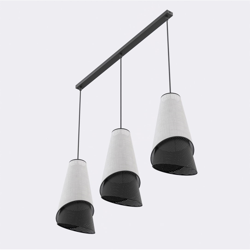 Kábeles csillár MODA 3xE27/15W/230V szürke/fekete