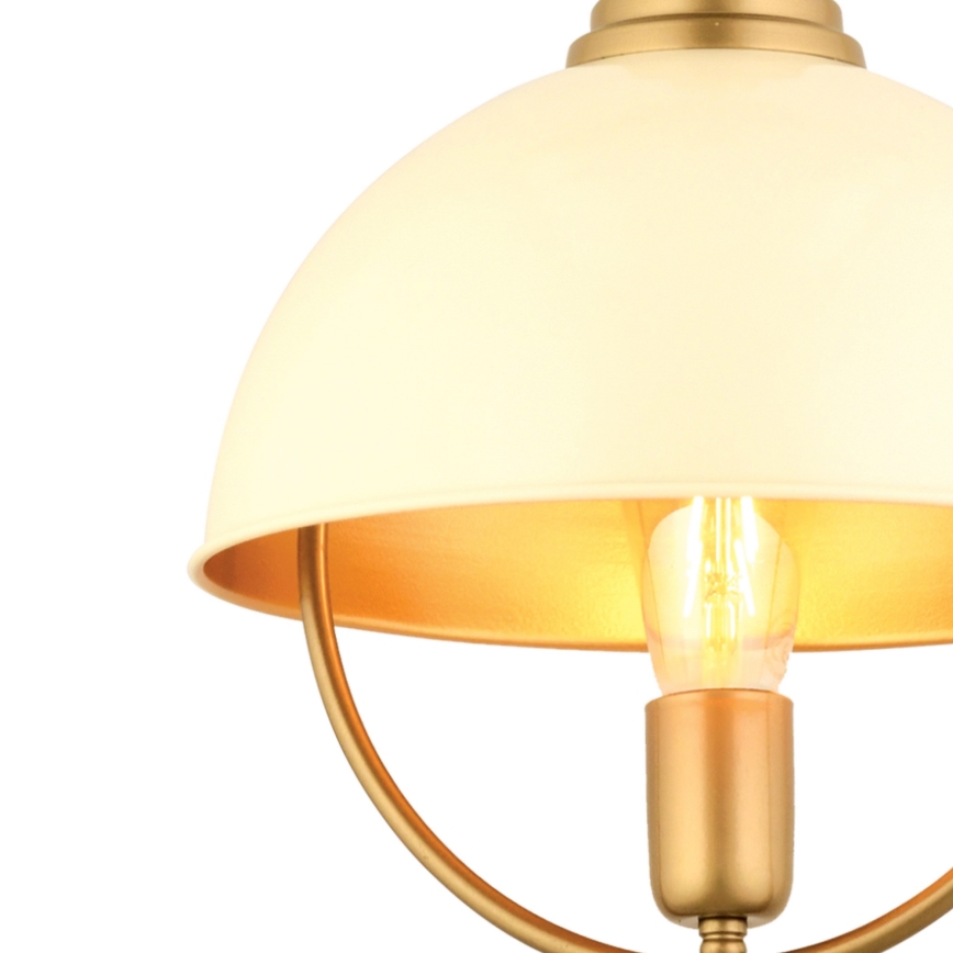 Kábeles csillár MONZA 1xE27/40W/230V átm. 30 cm krémszínű/arany