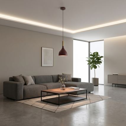 Kábeles csillár NOAK 1xE27/15W/230V bordó