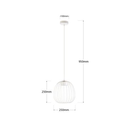 Kábeles csillár OVELLA 1xGX53/10W/230V, átmérő 25 cm, krémszínű