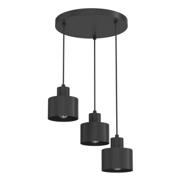 Kábeles csillár PARKLA 3xE27/15W/230V fekete