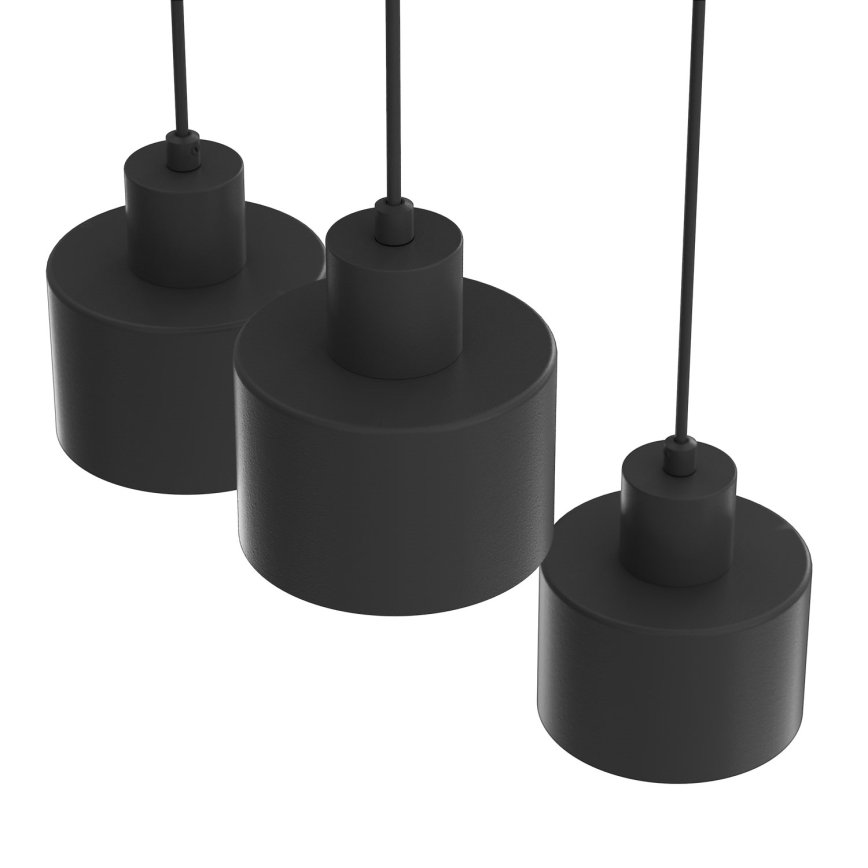 Kábeles csillár PARKLA 3xE27/15W/230V fekete