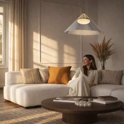 Kábeles csillár PRESTO 1xGX53/10W/230V, átm. 50 cm, arany/füstszürke