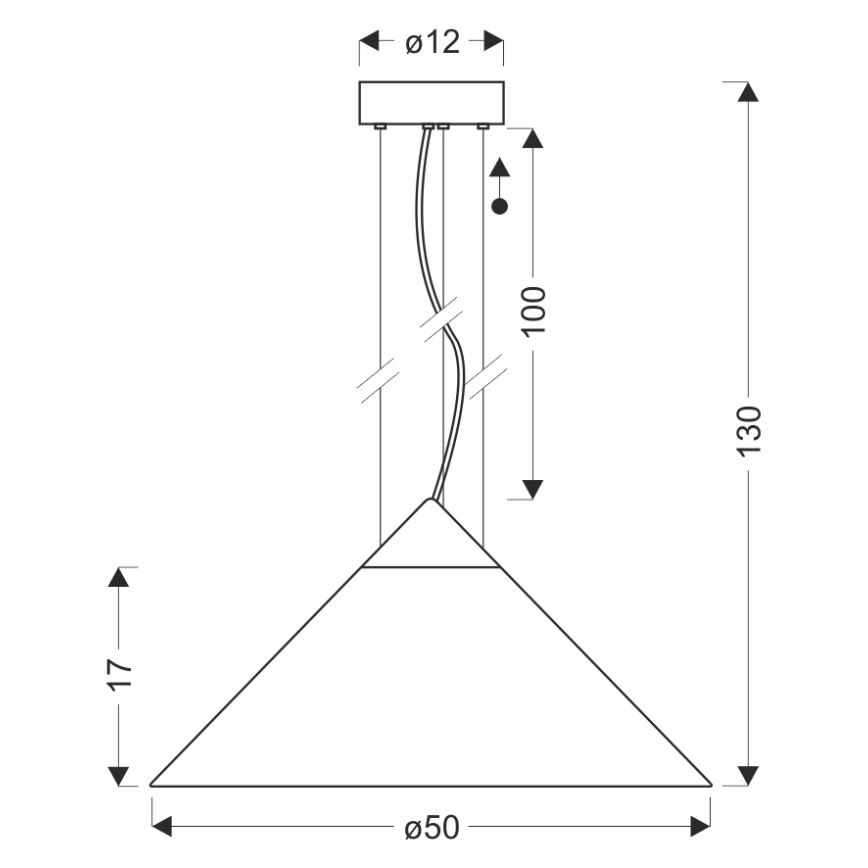 Kábeles csillár PRESTO 1xGX53/10W/230V, átm. 50 cm, arany/füstszürke