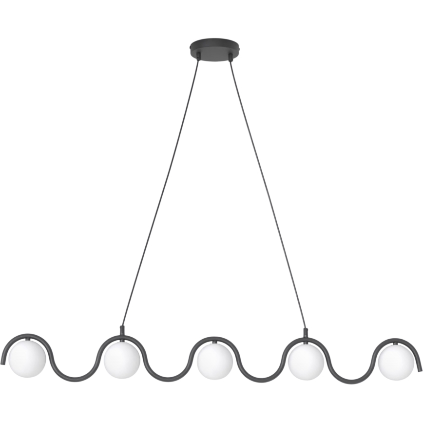 Kábeles csillár SINUS 5xG9/8W/230V fekete