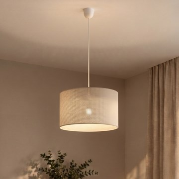 Kábeles csillár SIRJA PLISADO 1xE27/15W/230V Ø 35 cm krémszínű